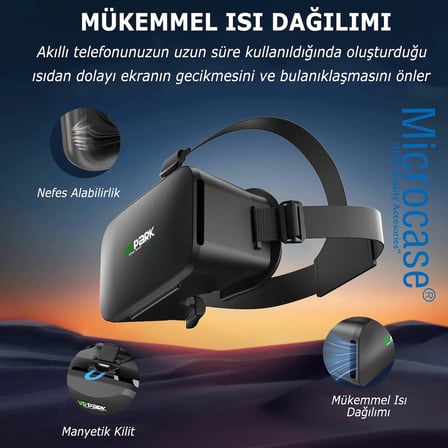 VRPARK V6 3D Sanal Gerçeklik Gözlüğü + VR Kablosuz Bluetooth Kumanda-AL4748