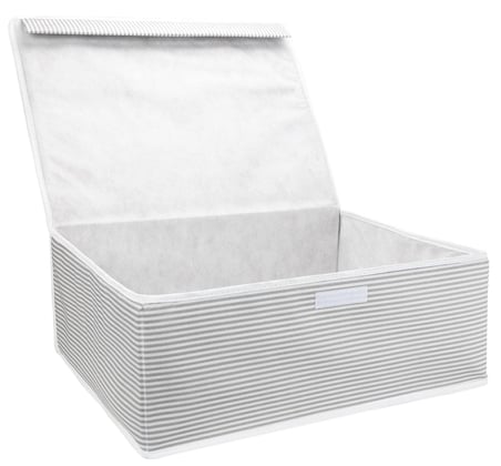 Kapısı Çok Amaçlı Düzenleyici Kapaklı Sandık Tipi Kutu Hurç Organizer 3 Lü Set (Gri, Baza 50 x 40 x 19)