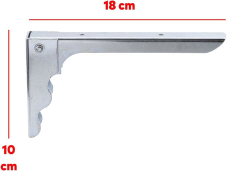 Duvara Monteli Balkon Masası Sehpası Montajı Metal Katlanır Raf Altı Ayağı 18 x 10 cm (2 ADET)