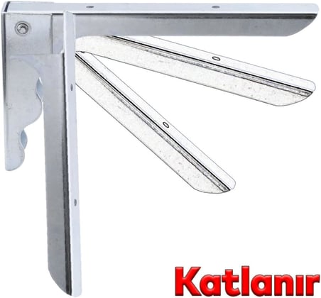 Duvara Monteli Balkon Masası Sehpası Montajı Metal Katlanır Raf Altı Ayağı 18 x 10 cm (2 ADET)