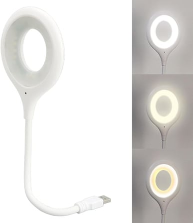 Kontrol 3 Renk Işık Modlu Akrobat USB LED Kitap Okuma Işığı, USB Gece Işığı Lambası, 20 LED, Sesle Kontrol Masası Işığı, Ses Komutları Açıklamada Mevcuttur