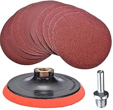 Cırt Zımpara Seti + Matkap Aparatı 115 mm 20 Parça Avuç İçi Taşlama Spiral Set