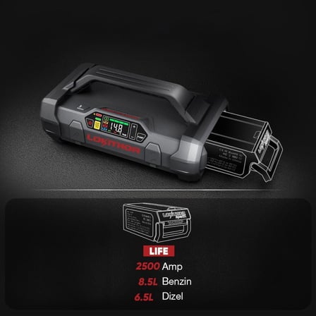 LIFE 12.8 Volt LiFePo4 2500 A Takviye Gücü APARTX ile Uyumlu Yedek Akü