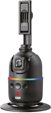 G-Track 360 Derece Otomatik Yüz Takipli Akıllı Telefon Tutucu, RGB Işıklı, Profesyonel Video Çekim Gimbal