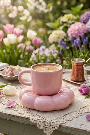 Life 95 ML Papatya Şekilli Seramik Beyaz Türk Kahvesi Fincan Takımı MIT1156