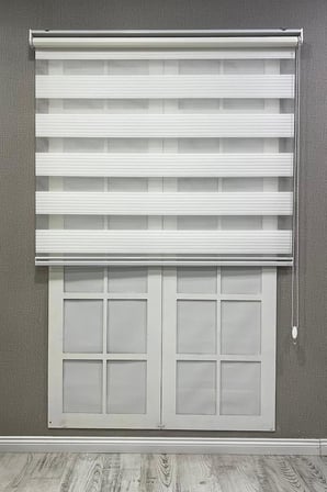 Stor Perde Geniş Plise Güneşlik Perde, Beyaz, 60 x 200