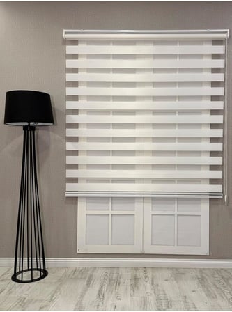 Zebra Stor Güneşlik Perde, Beyaz, 100 x 200