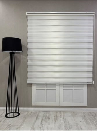 Zebra Stor Güneşlik Perde, Beyaz, 100 x 200