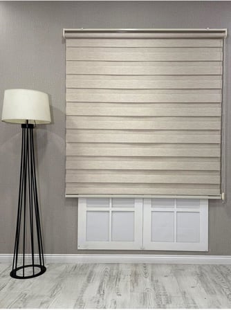 Zebra Stor Güneşlik Perde, Bej, 130 x 260