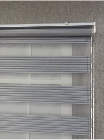 Stor Geniş Plise Güneşlik Perde, Açık Gri, 60 x 200