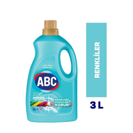 DETERJAN Sıvı Çamaşır Deterjanı Renkliler 3 L