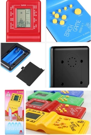 Nostaljik Tetris El Atarisi Pilli Taşınabilir Retro Oyun Konsolu Unutulmayan Atari Oyunu