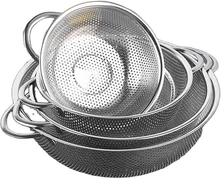 Çift Kulplu Metal Süzgeç, Mutfak İçin (19 cm)