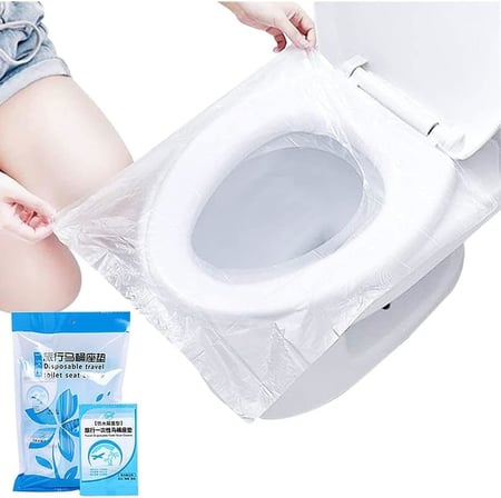 Örtüsü Tek Kullanımlık Klozet Poşeti Klozet Kapak Örtüsü Dispenseri 50 ADET