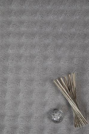 Yuvarlak Gri Uzun Tüylü Yumuşak Peluş Kaymaz Yıkanabilir Salon Oturma Odası Balkon Halısı 100 x 100