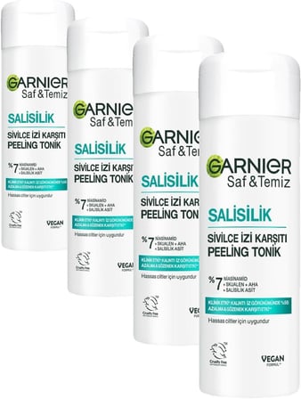 Saf & Temiz Salisilik Sivilce İzi Karşıtı Gözenek Sıkılaştırıcı Peeling Tonik // Salisilik & Niasinamid & Skualen & AHA 120 ml