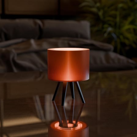 Fabrica Modern Mood Tripod Masa Lambası – Renk Geçişli Dekoratif Abajur | Yatak Odası Ve Salon İ̇Çin Ortam Aydınlatması, Gece Lambası