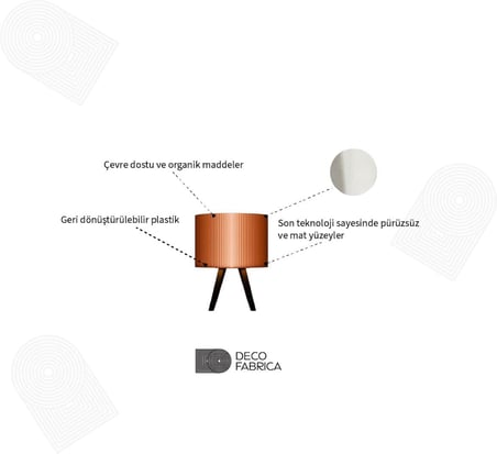 Fabrica Modern Mood Tripod Masa Lambası – Renk Geçişli Dekoratif Abajur | Yatak Odası Ve Salon İ̇Çin Ortam Aydınlatması, Gece Lambası