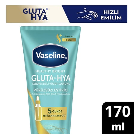 Gluta-Hya Serum Etkili Vücut Losyonu, Pürüzsüzleştirici, 170 Mililitre