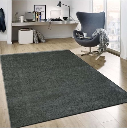 Gri Mikro Polyester Kaymaz Taban Shaggy Halı, 120 x 180