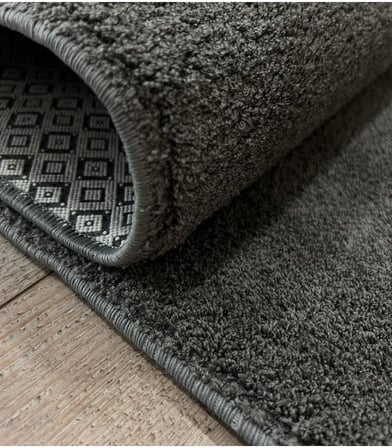 Gri Mikro Polyester Kaymaz Taban Shaggy Halı, 120 x 180