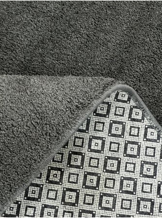Gri Mikro Polyester Kaymaz Taban Shaggy Halı, 100 x 200