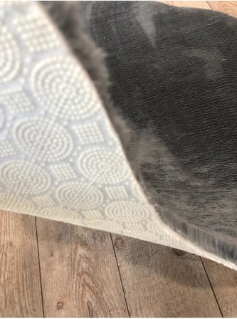 Koyu Gri Peluş Yumuşak Post Halı, 60 x 90