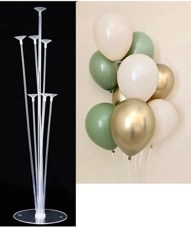 Adet 12 İnç Balon ve Balon Standı (Krom Gold Küf)