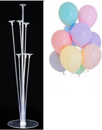 Adet 12 İnç Balon ve Balon Standı (Krom Gold Küf)