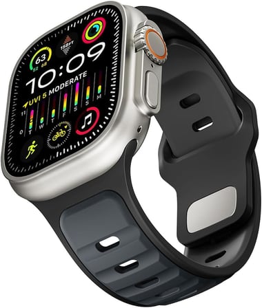 Apple Watch Ultra 49mm Uyumlu Silikon Kordon - Esnek ve Dayanıklı Akıllı Saat Kayışı | Ayarlanabilir, Konforlu ve Şık Tasarım