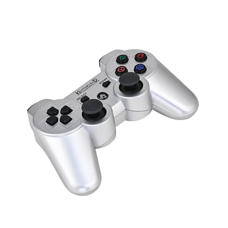 P3G - PS3/PC Uyumlu Titreşimli Kablosuz Oyun Kolu GamePad (Gümüş)