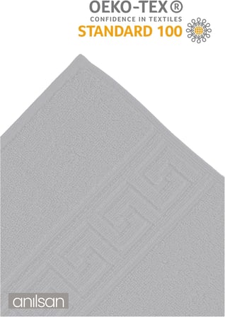 Gri Greek Havlu Seti%100 Pamuk- 1 Adet El Havlusu 50x90 ve 1 Adet Banyo Havlusu 70x140