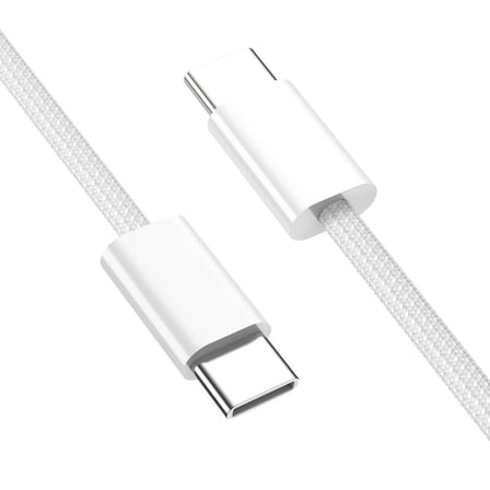 Type C-C, 60Watt PD, ÖRGÜLÜ, Hızlı Şarj Kablosu (100 CM)