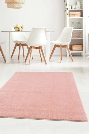 Carpet Pembe Lüks Raschel Kaymaz Taban Peluş Halı Yolluk, 200 x 160