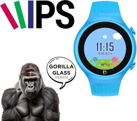 Watch 5S Akıllı Çocuk Saati - Görüntülü Arama, Gps, Sos, Sağlık Takibi, Nabız Ölçer, Spo2Ölçer, Adımsayar, Güvenli Alan, Gorilla Glass Dokunmatik Ekran, Güvenli Liste, IP67 Suya Dayanıklı Mavi