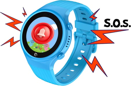 Watch 5S Akıllı Çocuk Saati - Görüntülü Arama, Gps, Sos, Sağlık Takibi, Nabız Ölçer, Spo2Ölçer, Adımsayar, Güvenli Alan, Gorilla Glass Dokunmatik Ekran, Güvenli Liste, IP67 Suya Dayanıklı Mavi