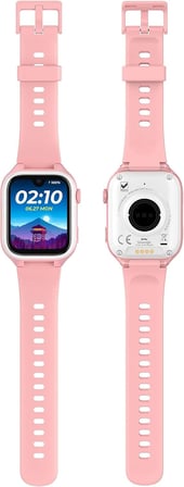 Tiger Kids Prime Akıllı Çocuk Saati, Görüntülü Görüşme, AMOLED Ekran, Android, GPS, 5MP Kamera, IP68 Su Geçirmez, Uzun Pil Ömrü, SOS, Dokunmatik Ekran, 4G, Silikon Kayış, Pembe
