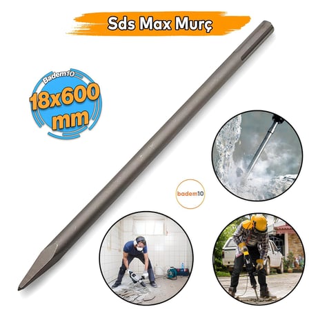 Düz Uç Kırıcı Keski Beton Kaya Taş Maden Delici Hilti Ucu 1.8 cm 60 cm 18 mm 600 mm
