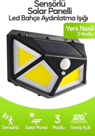 Harekete Sensörlü Solar Enerjili Işık Bahçe Işıklandırmak için Lamba Dış Mekan için Uygun Güneş Enerjili Aydınlatma Piknik Kamp Tatil için Bahçe, Havuz Kenarı Aydınlatması BK-100B COB