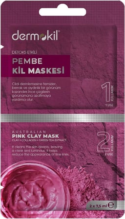 Detoks Etkili Pembe Kil Maskesi 2x 7.5 ml