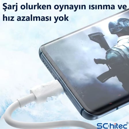 120W USB-A to Type-C Hızlı Data ve Turbo Fast Şarj Kablosu Beyaz K292