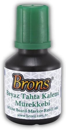 Yazı Tahta Kalemi Doldurulabilir 2 Adet ve Silinebilir Mürekkep 30 ml 1 Adet Brons Yazı Tahta Kalem Seti
