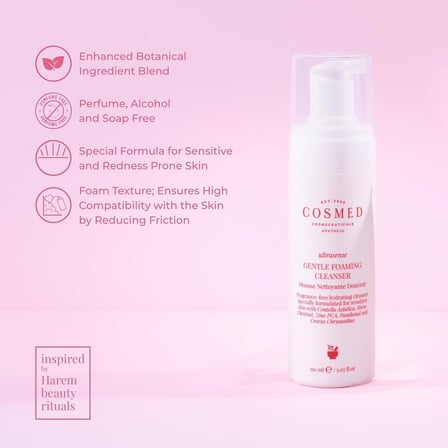 Hassas ve Kızarıklığa Eğilimli Ciltler için Nazik Köpük Temizleyici Yüz Temizleme Köpüğü 150 ml