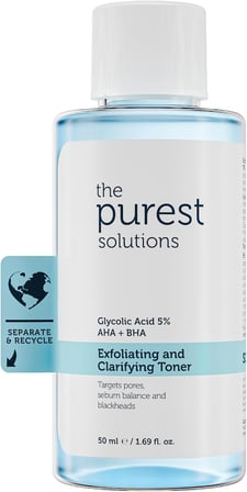 Purest Solutions Canlandırıcı Ve Gözenek Sıkılaştırıcı Glikolik Asit Mavi Tonik, Seyahat Boy 50 ml