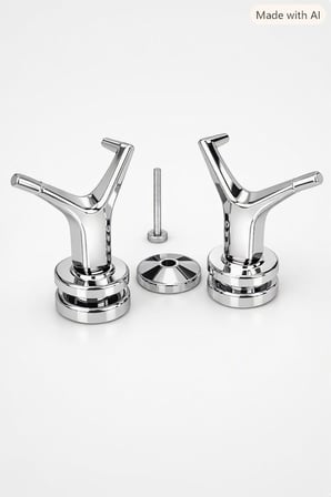 Nesil,Banyo Askısı, Bornoz Askısı, Kolay Kurulum, Havlu Kıyafet Askıs, V Şeklinde(2 ADET) (krom)