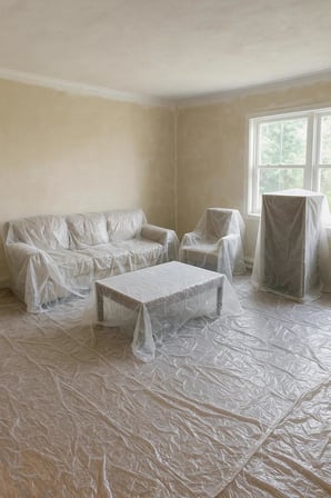 Örtü, 4x5 Metre, 20 m², Toz Geçirmez, Su Geçirmez, Dış Mekan Koruma Örtüsü, Boya Koruma, Bahçe, Badana, Şantiye, Zemin Koruyucu Kaplama, Branda