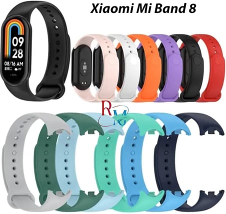 Mi Band 8 ile Uyumlu Spor Silikon Kordon Akıllı Saat Bileklik Kordonu Pembe