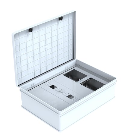 Panosu 18 Sigortalı 25A-160A Kompakt Şalter 2 Trifaze Sayaçlı Sıva Üstü Sayaç Panosu IP65 50 x 70 x 22.5 cm POLİ 041