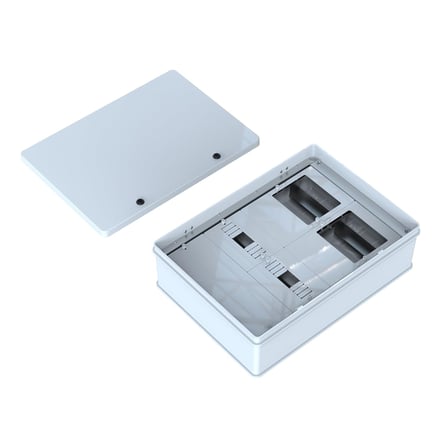 Panosu 18 Sigortalı 25A-160A Kompakt Şalter 2 Trifaze Sayaçlı Sıva Üstü Sayaç Panosu IP65 50 x 70 x 22.5 cm POLİ 041