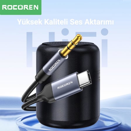 Type-C to 3.5mm Jack AUX Hi-Fi DAC Ses Kablosu 2 Metre